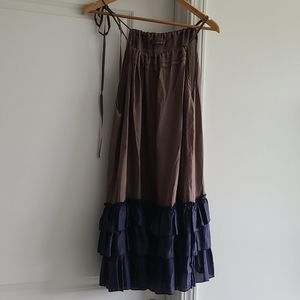 Silk Color Block Dress